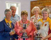 Ladies Pairs Winners Julia Fordha and Rachel Mackriell (Eastbourne)