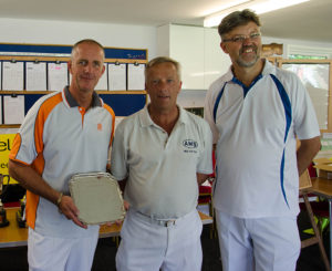 Mens Triples Winners 2016 Carl Dyer (Spartan), Neil Potter (Horsham), Jono Dalton (Popes Mead)